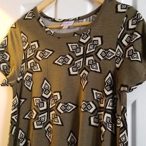 XS LuLaRoe Snowflake Design Carly Dress